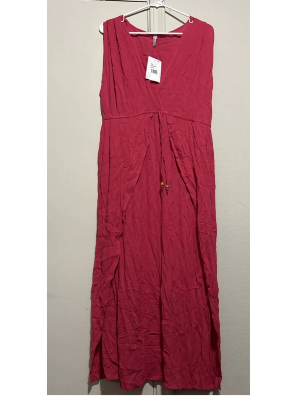 raviya cover up Slit Dress Large Nwt Pink